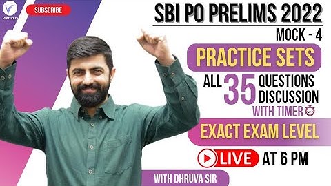 SBI PO PRE 2022 Mock Series || All 35 Qs With Timer || By Dhruva Sir || Mock - 04