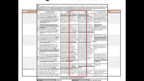 Teacher Talk: Single Point Rubric