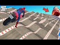         superheroes moto ride over mega ramp challenge gta 5