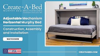 Create-A-Bed® Adjustable Horizontal Murphy Bed Construction, Assembly, & Installation Video