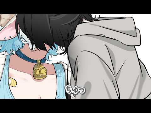 【手書き切り抜き】配信中にキスされる