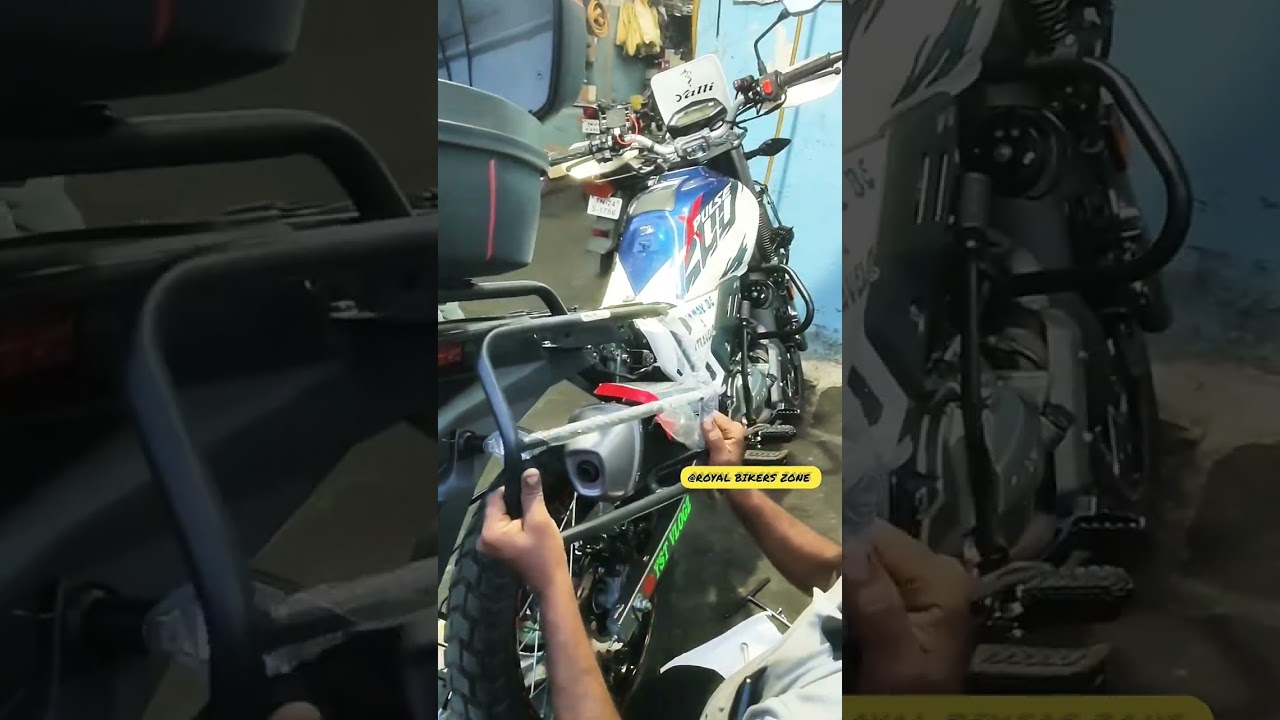 ROYAL BIKERS ZONE  .CRASH GUARD AND TOP BOX FOR  XPULSE 200.To contact: 9597792833