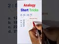 Reasoning  number analogy short trick  series short trick 