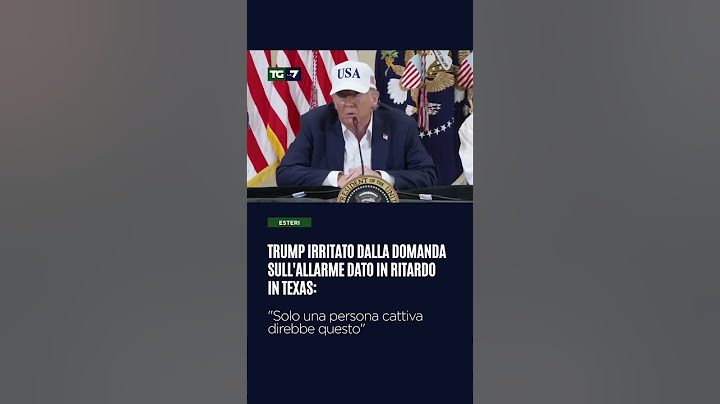 Trump irritato dalla domanda sull'allarme dato in ritardo in Texas