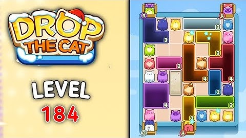 Drop the cat level 184 walkthrough solution gameplay