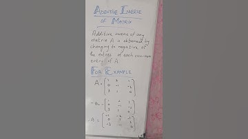 Additive Inverse of Matrix
