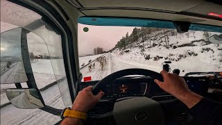 The last video with fully winter conditions this season 4K60 POV Truck Driving Norway Hammerfest 6/6