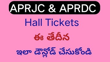aprjc hall ticket download 2023|how to download aprjc hall ticket|aprdc hall ticket download|aprjc