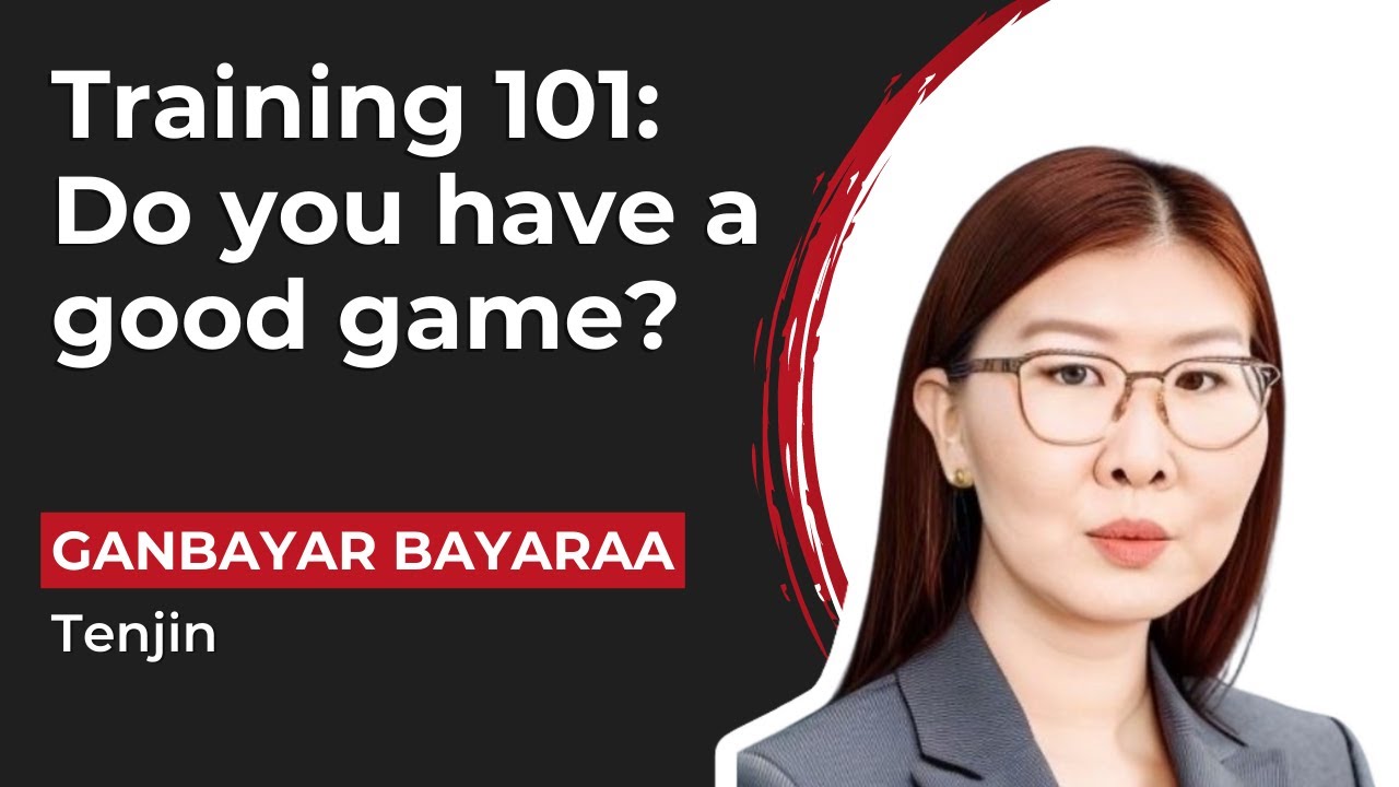 Training 101: Do you have a good game by Tenjin - YouTube