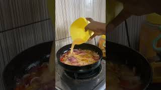 Fried potato and egg sauce #viral #cooking #food #goviral #potato