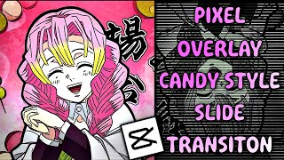 How To Edit On CapCut | Pixel Overlay Candy Style Slide Transition // CAPCUT TUTORIAL screenshot 5