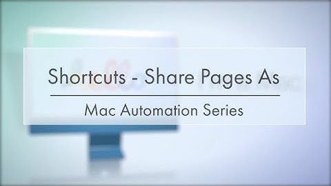 Share Pages As using Apple Shortcuts