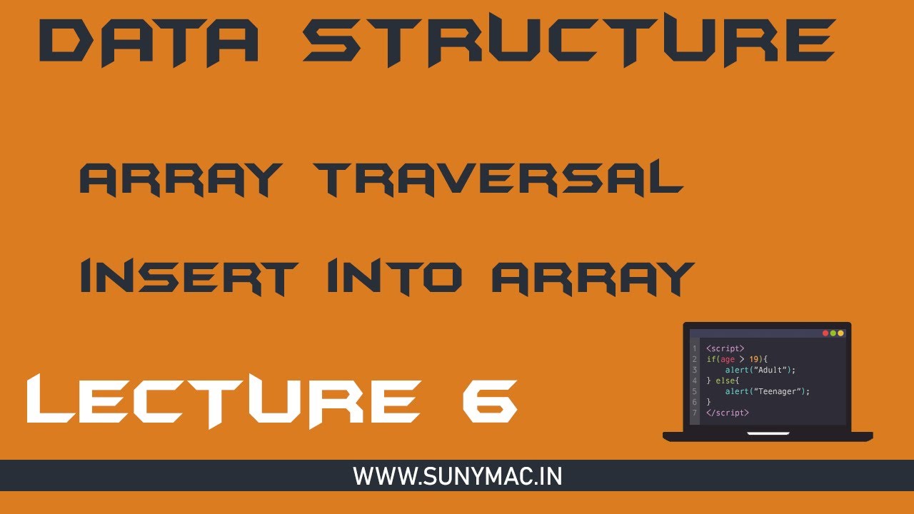 DATA STRUCTURE || ARRAY TRAVERSAL & INSERT ELEMENT AT SPECIFIC 'P ...