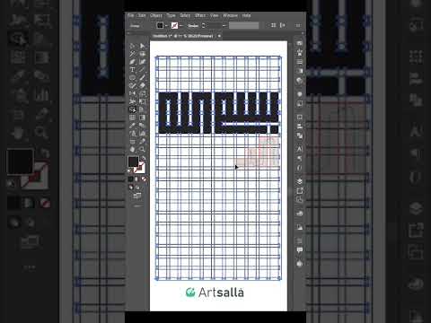 كيفية رسم مخطوطة بالخط الكوفي التربيعي عبر إلستريتور