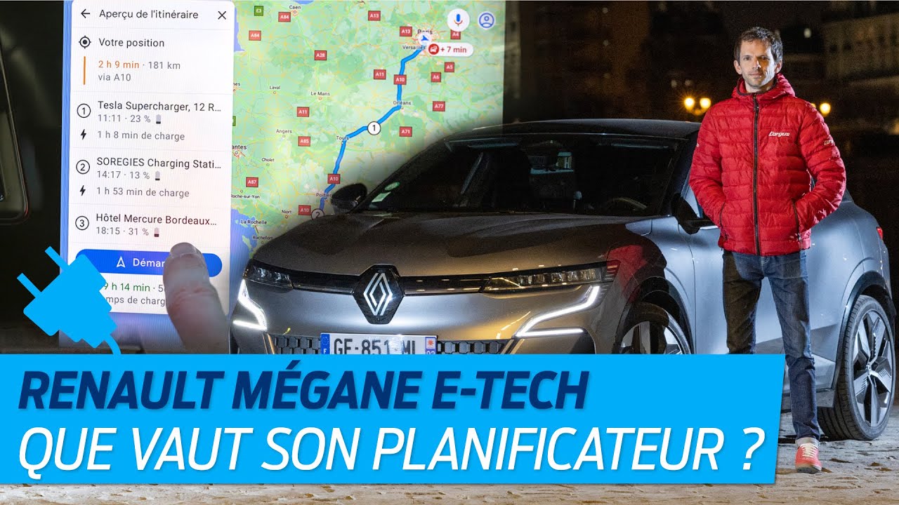 Renault Mgane E Tech  son planificateur de trajet  lessai sur 1 200 km