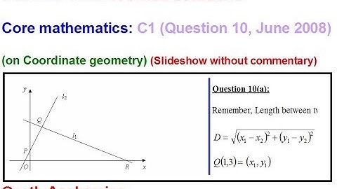 Past AS/A-Level Maths C1 Edexcel June 2008 Question 10 (on Coordinate geometry)