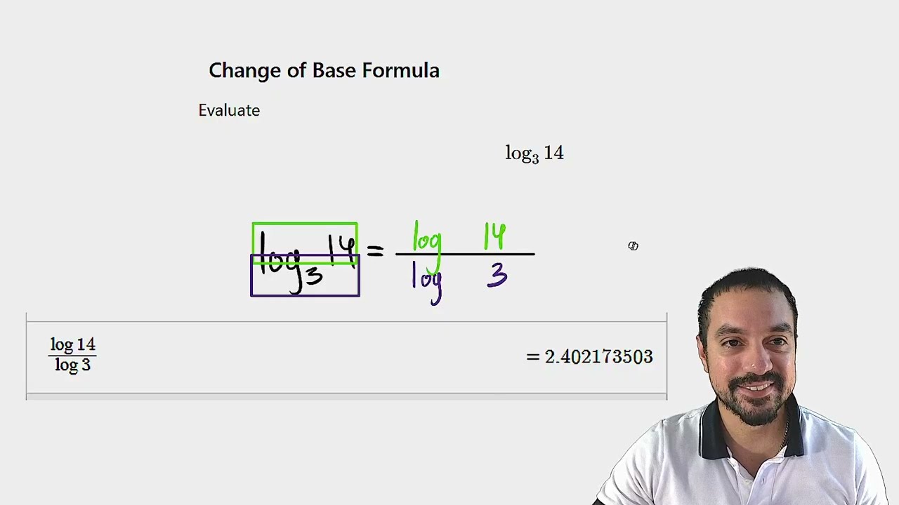 Change of Base Formula Explained (Evaluate log₃14 Step by Step) | MathRescue