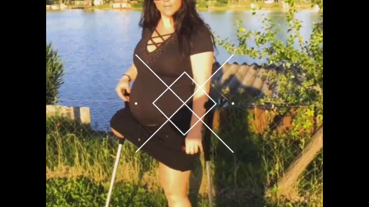 Pregnant Crutches the lake YouTube