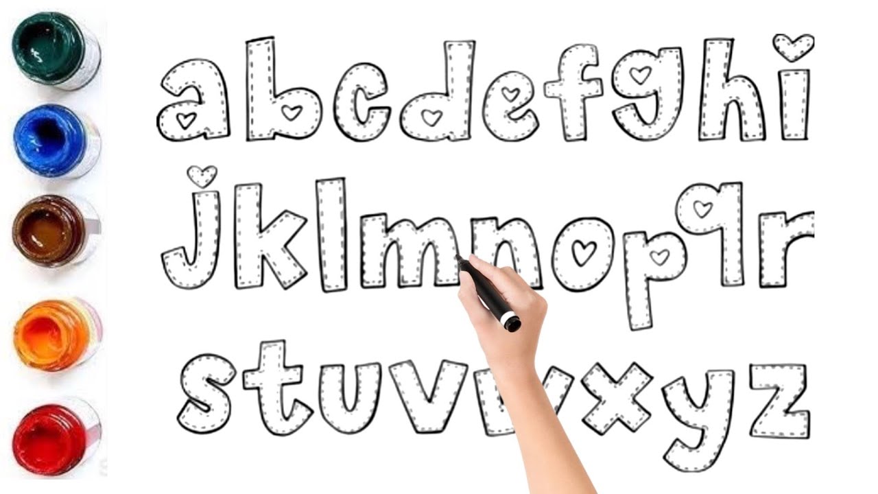 Learn ABC Alphabet Drawing A to Z | Easy Step by Step Drawing for Kids ...