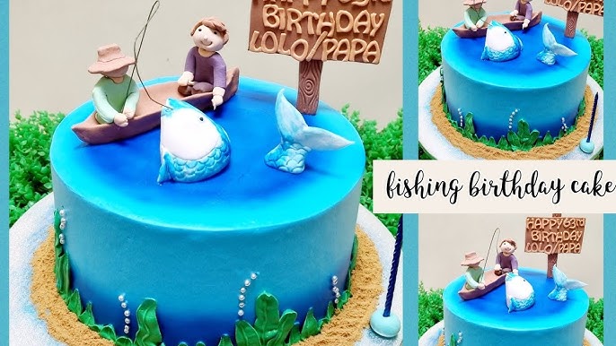 How to make cake topper Fisherman and Boat with Fondant 