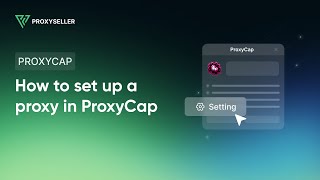 How to set up a proxy in ProxyCap