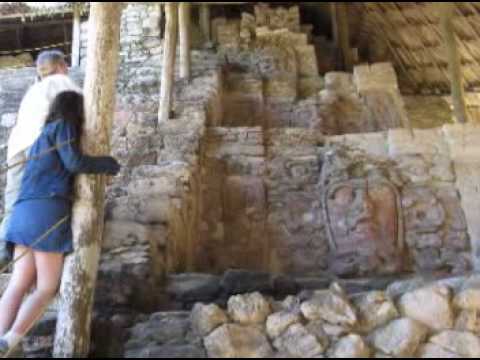 Mayan Stucco Masks at Kohunlich with Miguel Angel ...