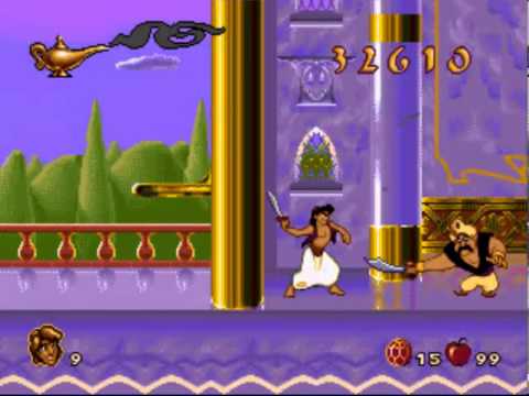 Sega Genesis] - Aladdin - Level 9 - Sultan's Palace - YouTube
