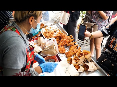 튀기는 속도보다 팔리는 속도가 더 빠르다, 잡내 1도 없는 동남아 후라이드 치킨 - Thailand street food