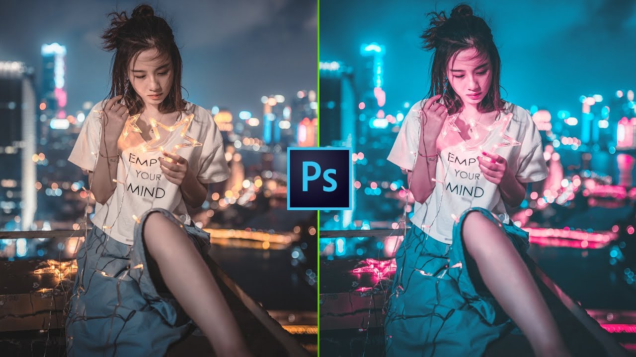 yotube how do i edit photoshop blue pink tones