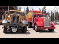 The lineup of trucks at Dobbas and Family 2019 Donner Summit Truck Run and BBQ.