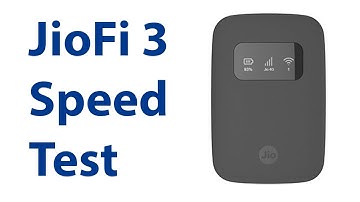 JioFi 3 Internet speed test