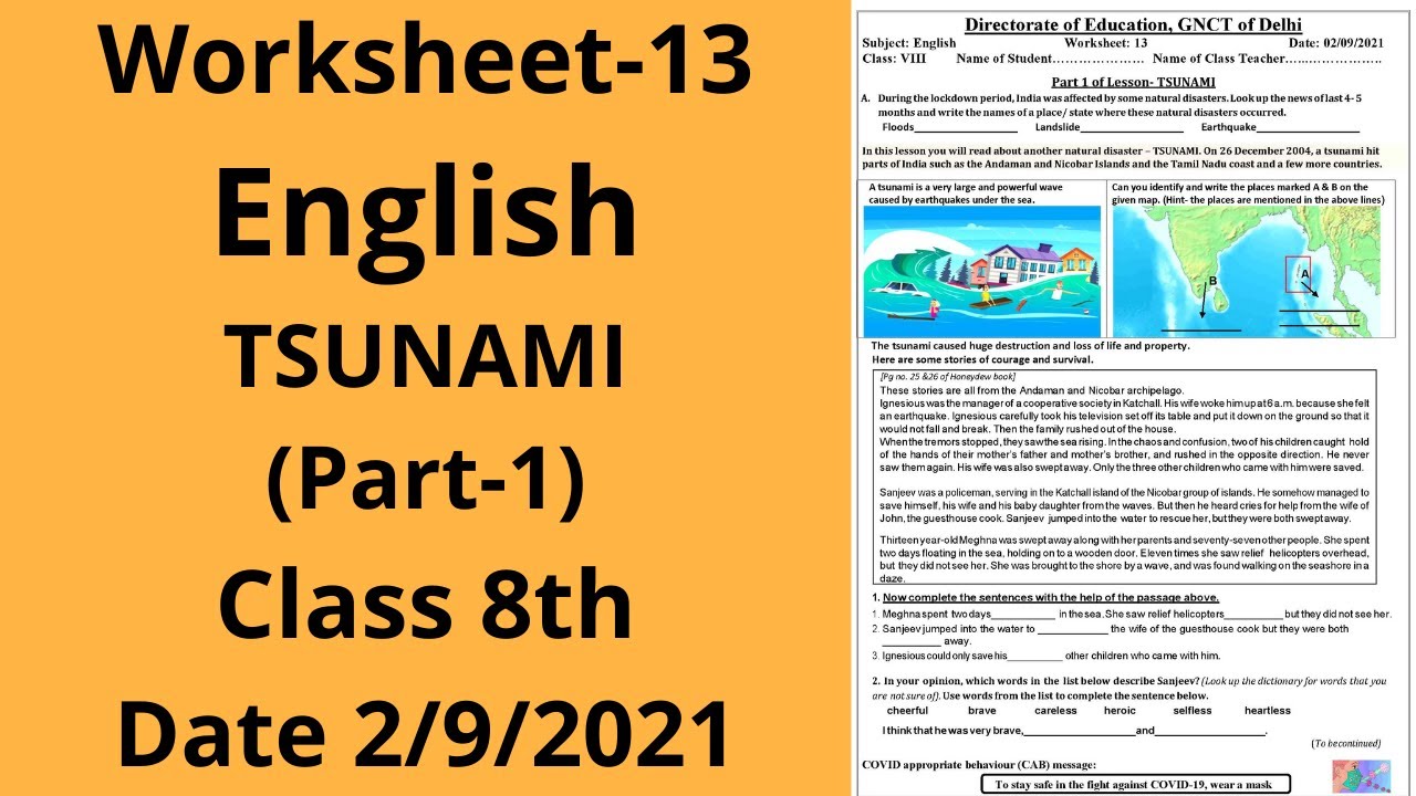 Worksheet 13 English class 8 (2/9/21) / English class 8 / English ...