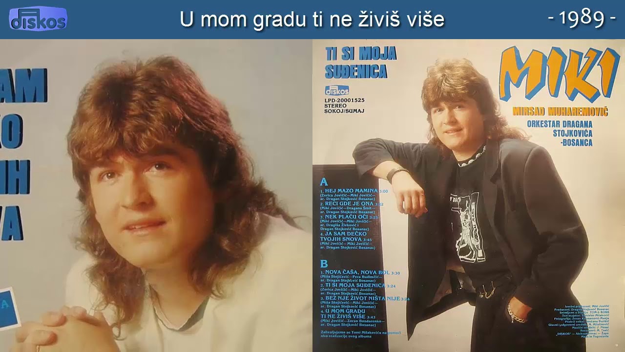 Mirsad Muharemovic Miki - U mom gradu ti ne zivis vise - (Audio 1989)