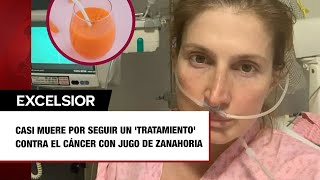 Mujer casi muere después de seguir un 'tratamiento' contra el cáncer con jugo de zanahoria