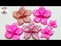【折り紙】桜の立体的な折り方【音声解説あり】 / ばぁばの折り紙