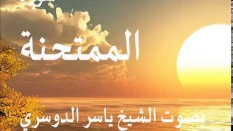 سورة الممتحنة بصوت الشيخ/ ياسر الدوسري 60