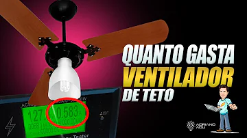 Quanto gasta de energia um ventilador de teto?