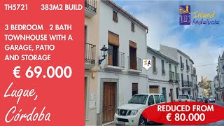 383m2 Build, 3 Bed 2 Bath + Big Garage / Storage  Property for sale in Spain inland Andalucia TH5721