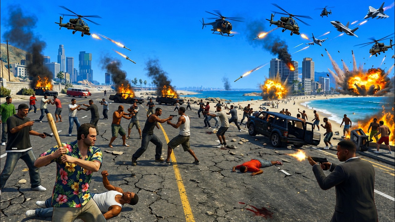 GTA 5 NPC Wars - Riot 2