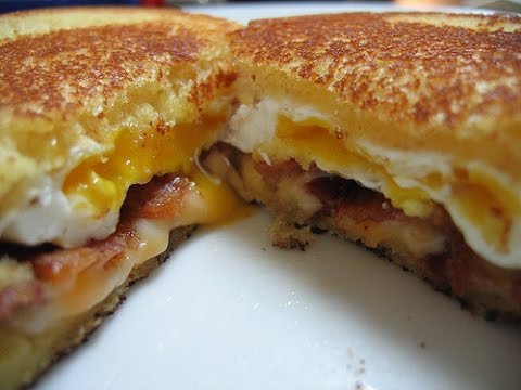 Bacon egg and cheese on Thomas English muffin BREAKFAST oster toaster oven