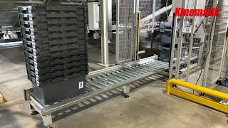 Empty tote stacking systems at ACS by Kinematik