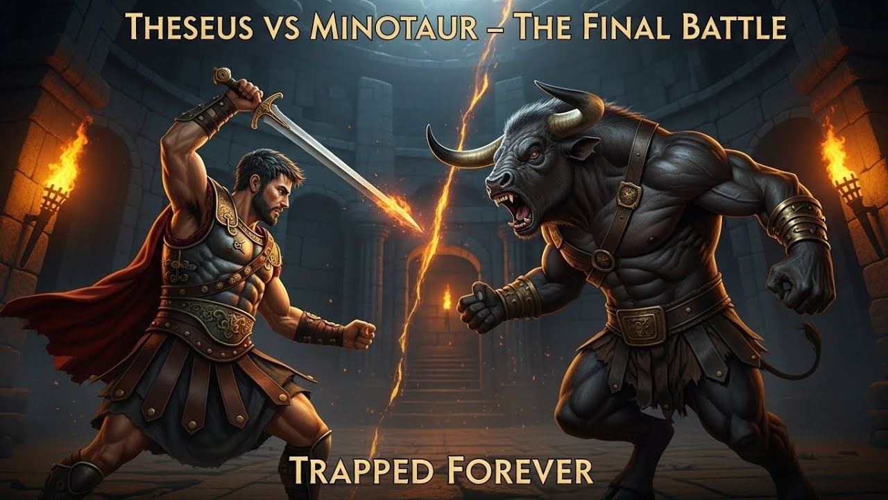 "The Tragic Story of the Minotaur: Half-Man, Half-Bull Trapped Forever | Greek Mythology"