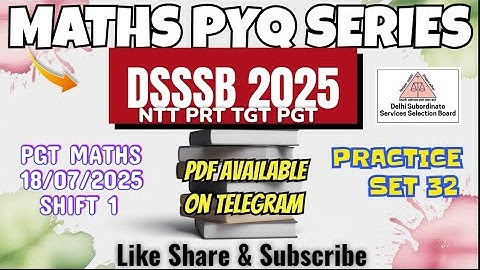 DSSSB MATHS | TARGET DSSSB 2025 | PRACTISE SET - 32 |  #dsssbexamwindow @dsssbexamwindow