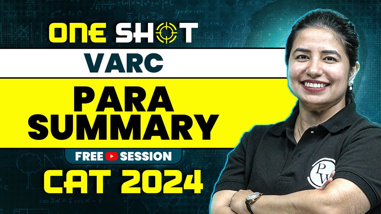 Para Summary in One Shot | CAT 2024 VARC Preparation - YouTube