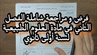 فرض مقترح بقوة للفصل الثاني في العلوم الطبيعية /السنة الأولى ثانوي علمي 2023