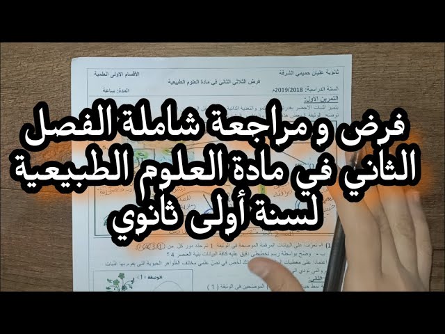 فرض مقترح بقوة للفصل الثاني في العلوم الطبيعية /السنة الأولى ثانوي علمي 2023