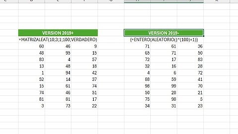 Función MATRIZALEAT() y su equivalente