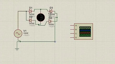 AC Wave Rectification with Diode Simulation - Half and full Wave Rectification in Proteus 8