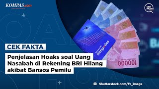 Penjelasan Hoaks soal Uang Nasabah di Rekening BRI Hilang akibat Bansos Pemilu