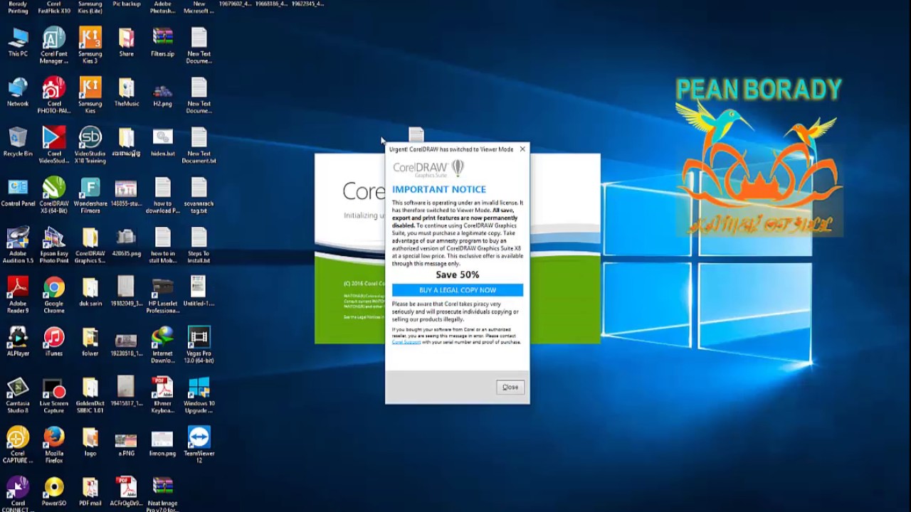 Mengatasi illegal software di corel draw x7